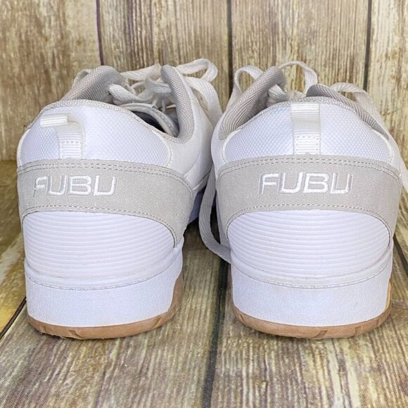 FUBU Streetwear Mens Half Court Sneakers White and Grey Size 12 - Picture 3 of 9